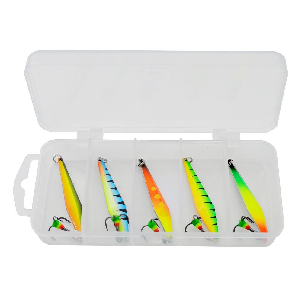 

5Pcs/Boxed with Box Hard Artificial Bait 5g Artificial Fishing Bait Set Beach Boat Fishing 5pcs/box