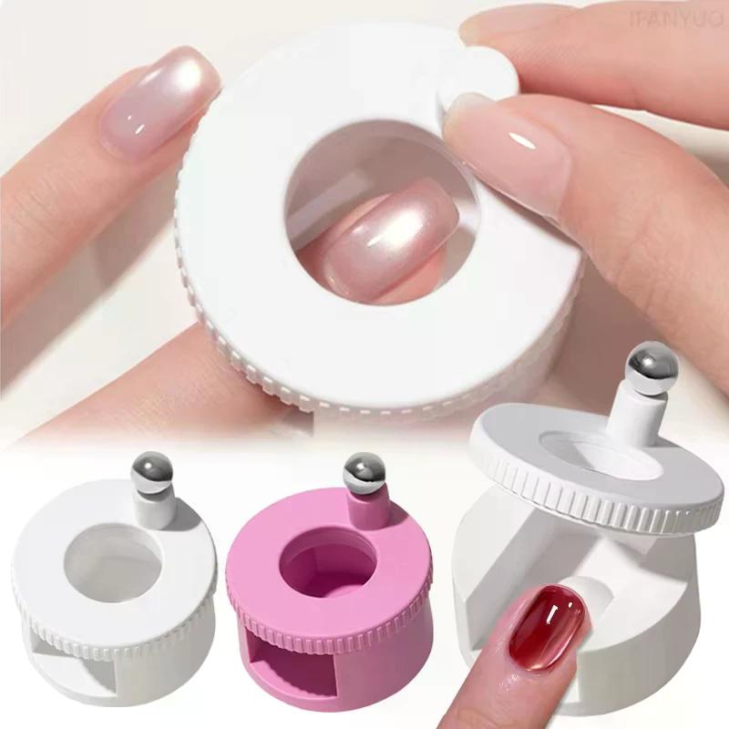 Disc Rotating Cat Eye Nail Magnet Wide Light Glass Bead Effect Strong Automatic Nail Art Magnetic For Gel Nail Polish