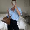 Women's Shirt Long Blue Shirt Women Spring Long Sleeve Oversize Shirts Blouses Korean Style Casual Button Up Shirts