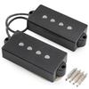 Musiclily Pro Alnico 5 Precision Bass Pickup Split for Precision Black PB-60S Set, Coil, 10.5K, 4-String Bass,
