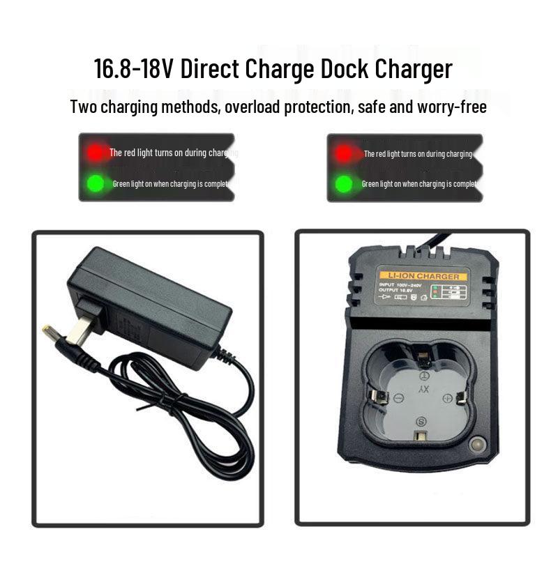 18V Brushless Electric Drill & 16.8V Rechargeable Screwdriver with Large Capacity Lithium Battery