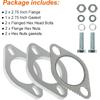 2.75 Inch/70Mm Exhaust Flange Connection Kit Corrosion Proof 2.75 Inch 2 Blot Exhaust Flange & Exhaust Gasket Kit With Bolts & Nuts For 70Mm OD