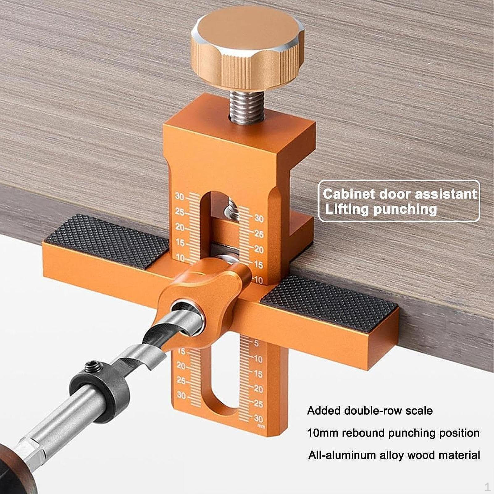 

Инструмент для позиционирования при установке дверцы шкафа Регулируемый монтажный шаблон Портативный из алюминиевого сплава для оранжевый