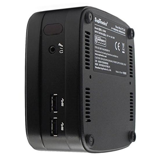 Kits de Mini PC X3000 Compatíveis com Raspberry Pi e SupTronics® (Preto) - 4B, 3B, 2B, B+