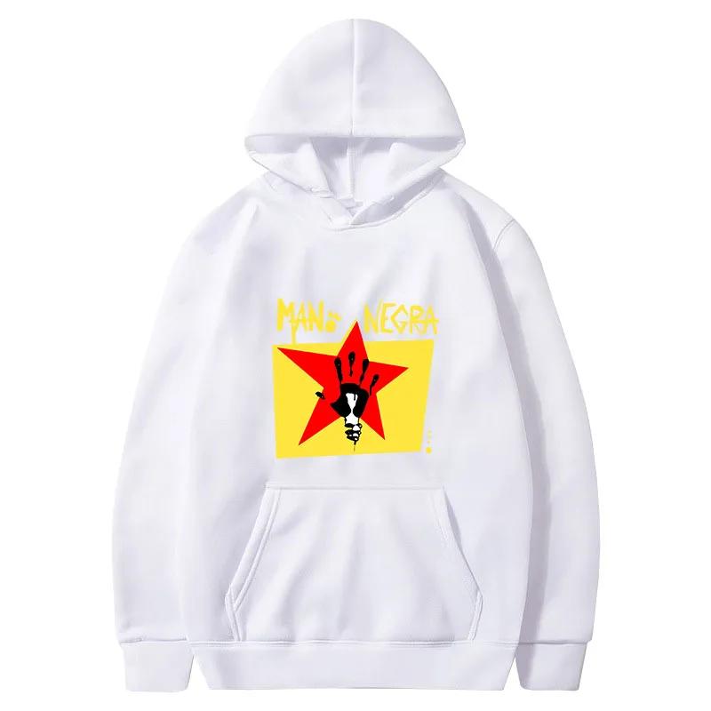 Wiosna i Jesień Mano Negra Manu Chao Zespół Rockowy Męskie Bluzy z Kapturem Nowe Wysokiej Jakości Topy Vintage Casual Unisex Długi Rękaw Pulower