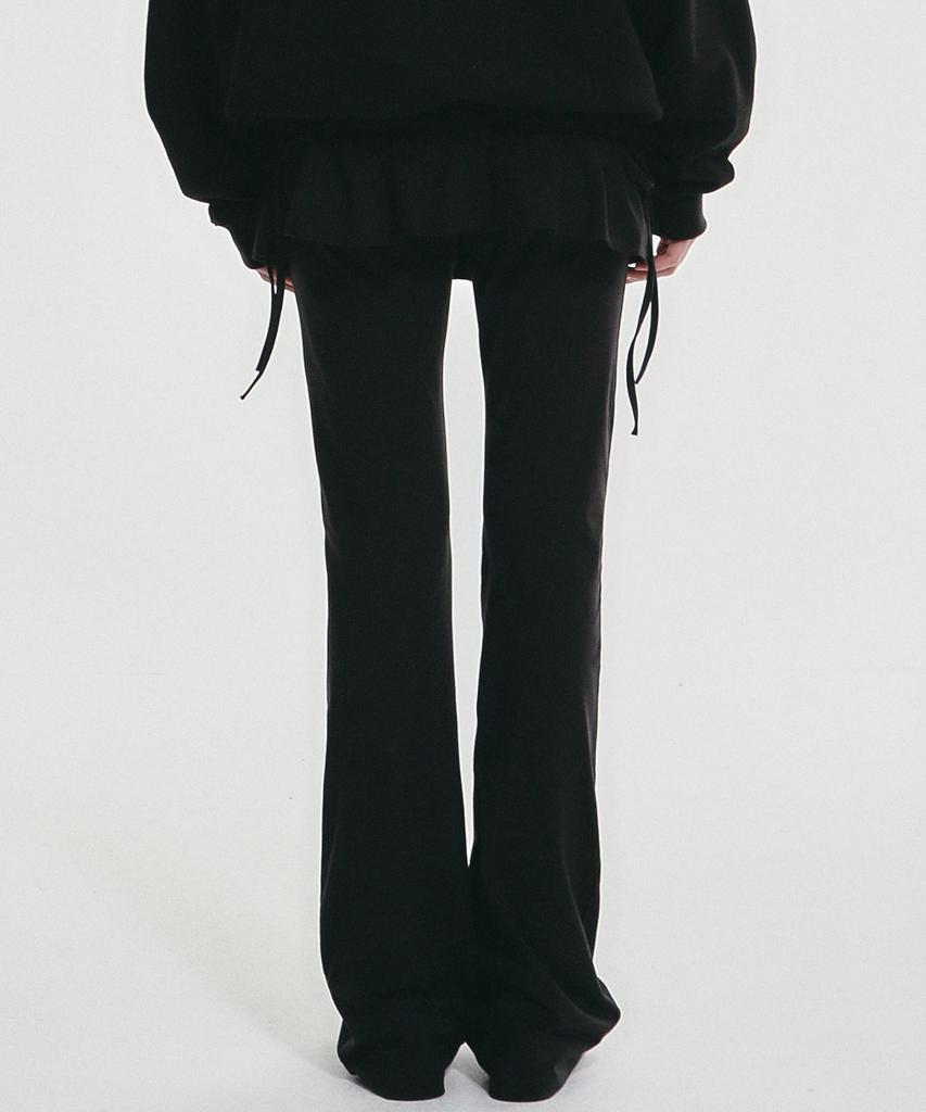 Nigaennikol Layered Ruffle Skirt Pants_Black