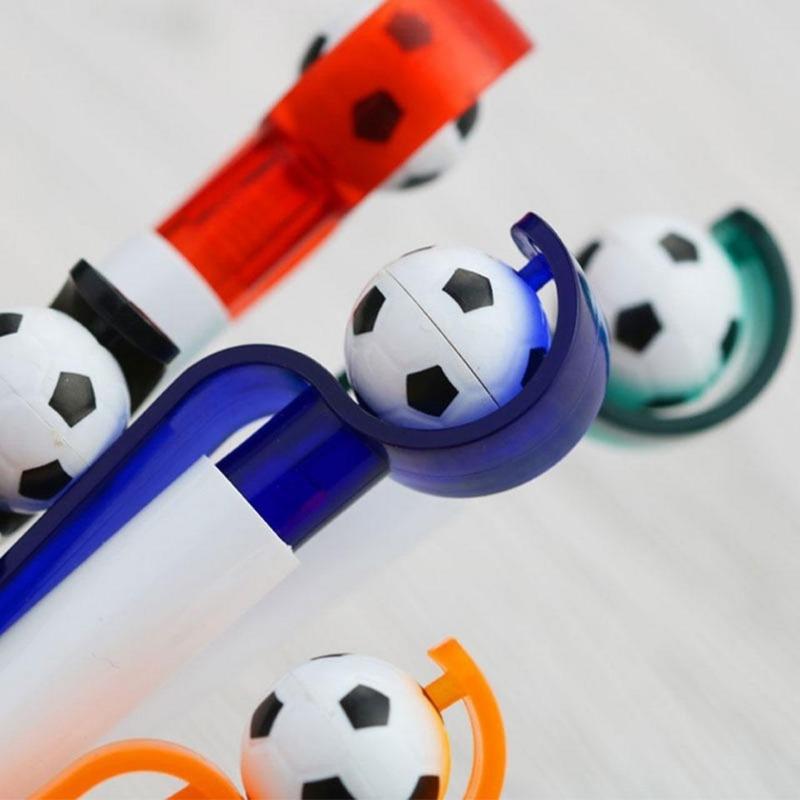 3Pcs/lot Ballpoint Pen 0.5mm Blue Ink Writing Supplies Ball Pen Cute Football Korean School Supplies for Student Stationery Random Color