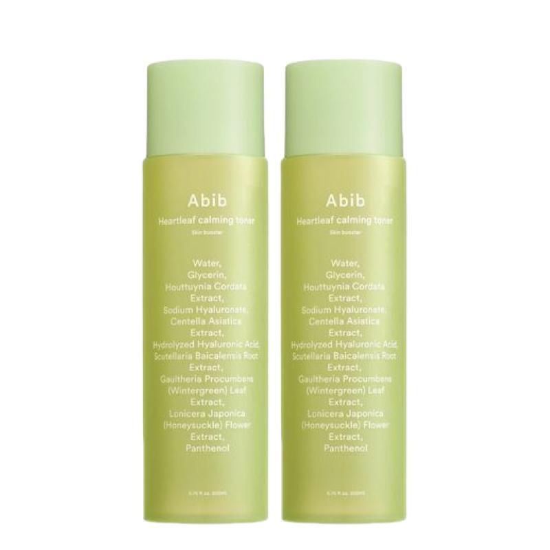 Abib Heartleaf Calming Toner Skin Booster Soothing & Hydrating Toner Set 200ml + 200ml