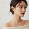 Gold-Plated Bright White Pearl Stud Earrings – Luxurious and Versatile Everyday Accessory