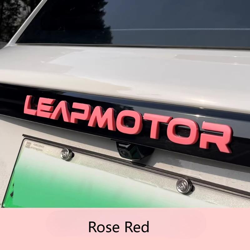 For Leapmotor T03 Trunk Letter Emblem Sticker Colorful Matte Black Car Logo Decal