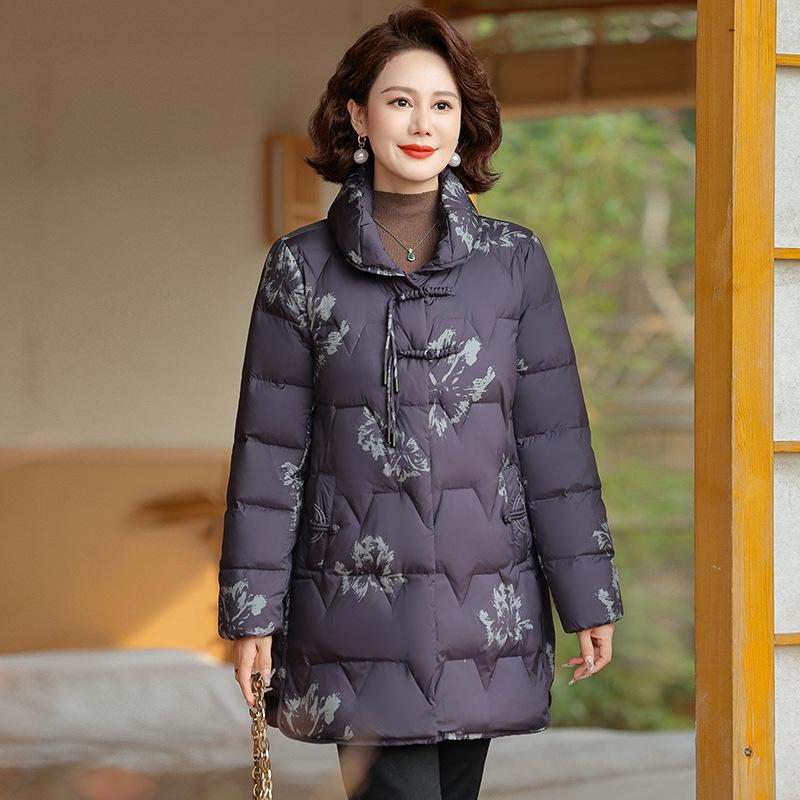 Cotton-padded Winter Coat for Women, Elderly, Thickened, Warm and Comfortable Cotton-padded Jacket