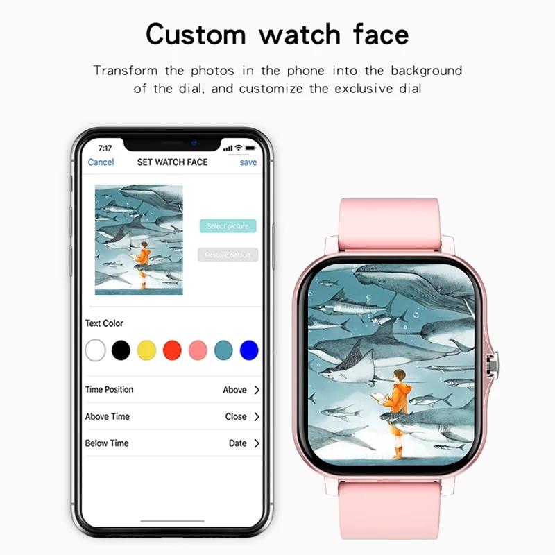 2024 relógio inteligente moda feminina bluetooth chamada relógio de fitness rastreador à prova dwaterproof água esportes senhoras homens