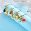 Sommer Strand Boho Halskette für Damen, Seestern Muschel DIY Anhänger Halskette, Blasenverschluss Edelstahl Schmuck Geschenk