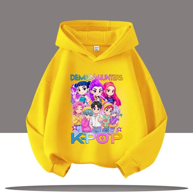 

Толстовки и свитшоты для девочек Новая K-pop Demon Hunter Милый свитшот для девочек 160 жёлтый