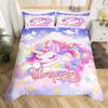 Pink Castle Three-Piece Quilt Cover 3D Digital Printing Bedding Set Bed Cover