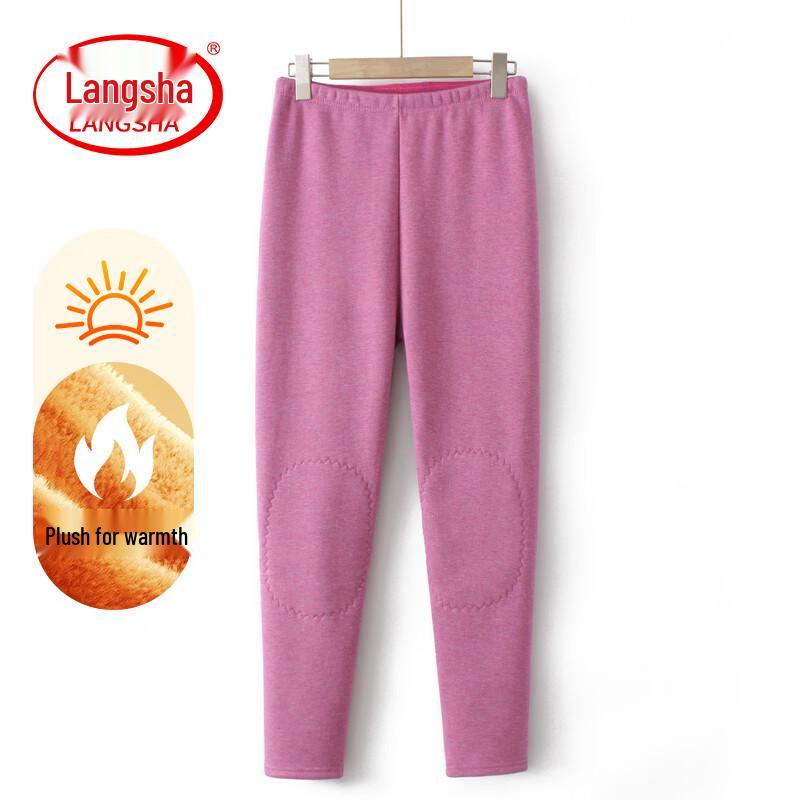 LangSha Women s Thermal Fleece-Lined Base Layer Pants 3XL