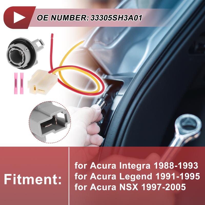 X Autohaux Front Turn Signal Light Socket Wiring for Acura Integra 1988-1993 No.33305SH3A01