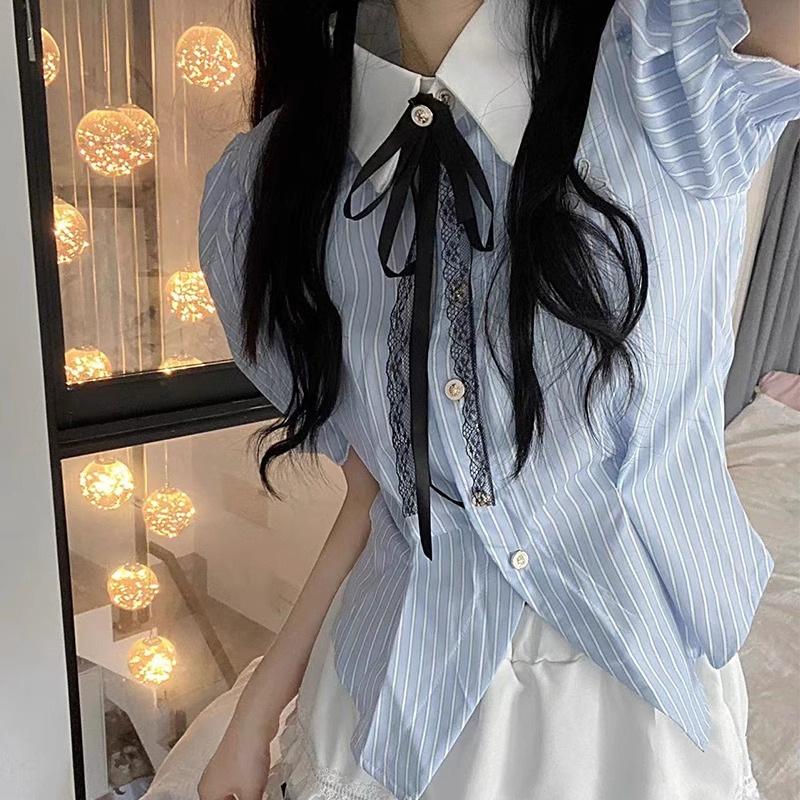 

Sweet & Innocent Puff Sleeve Top and Fluffy Skirt Two-Piece Set M