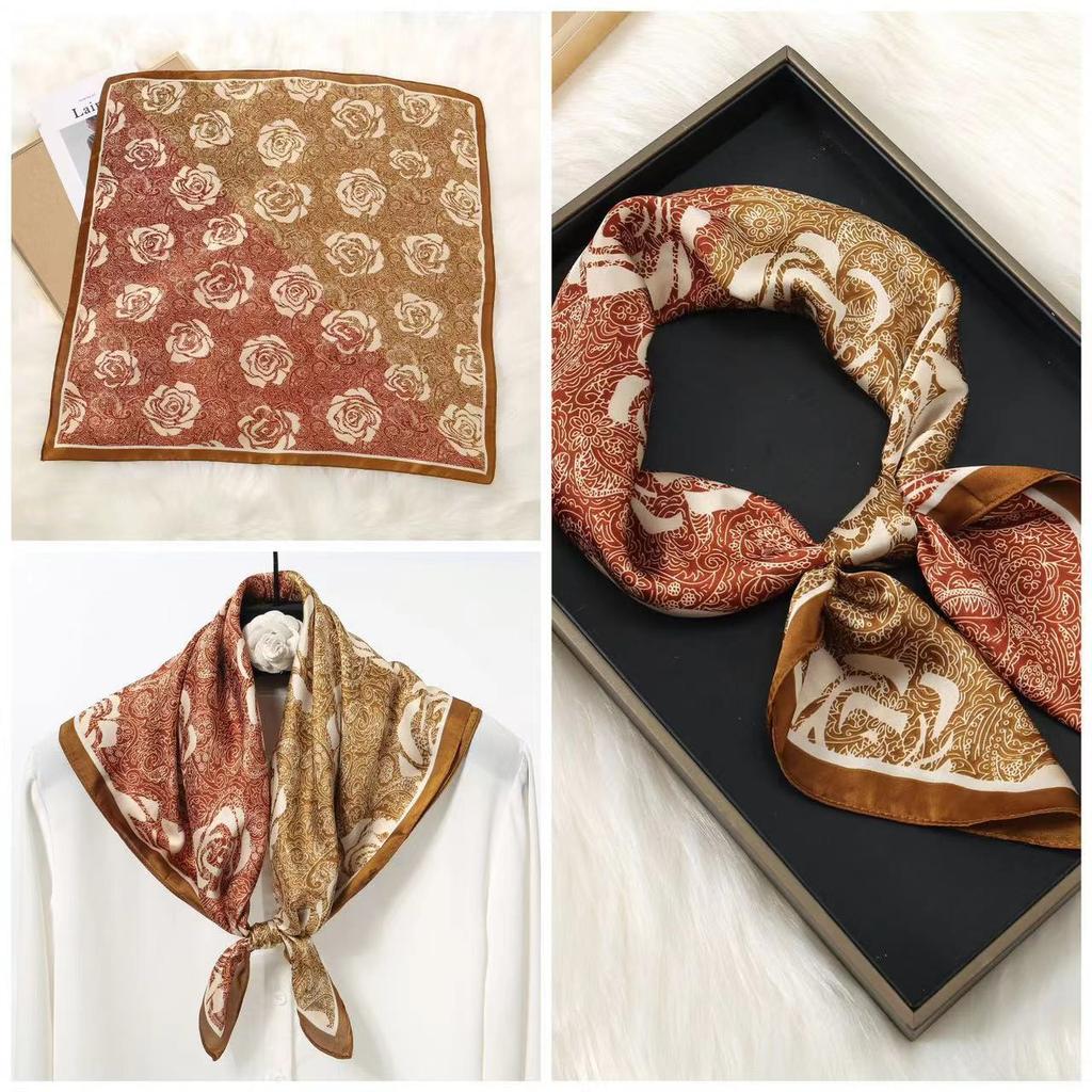 Eleganti Foulard di Seta da Donna Con Centinaia di Camicie, Assistenti di Volo, Decorazione Professionale, Protezione del Collo, Foulard, 70 Foulard Quadrati Piccoli.