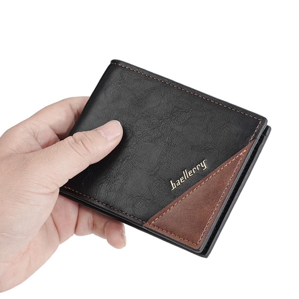 Korean Style Men Wallet PU Leather Storage Bag High-end PU Leather Coin Purse  Boys Gift