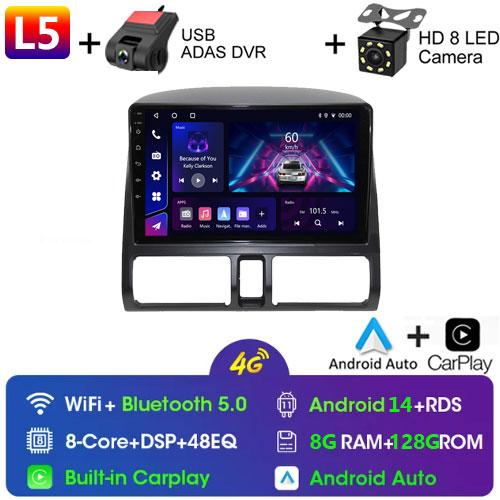 GPS Navi 9 Inch Car Multimedia Radio Video Player for Honda CR-V CRV 2 2001 - 2006 Android OS 4G Bluetooth Carplay Button Lights