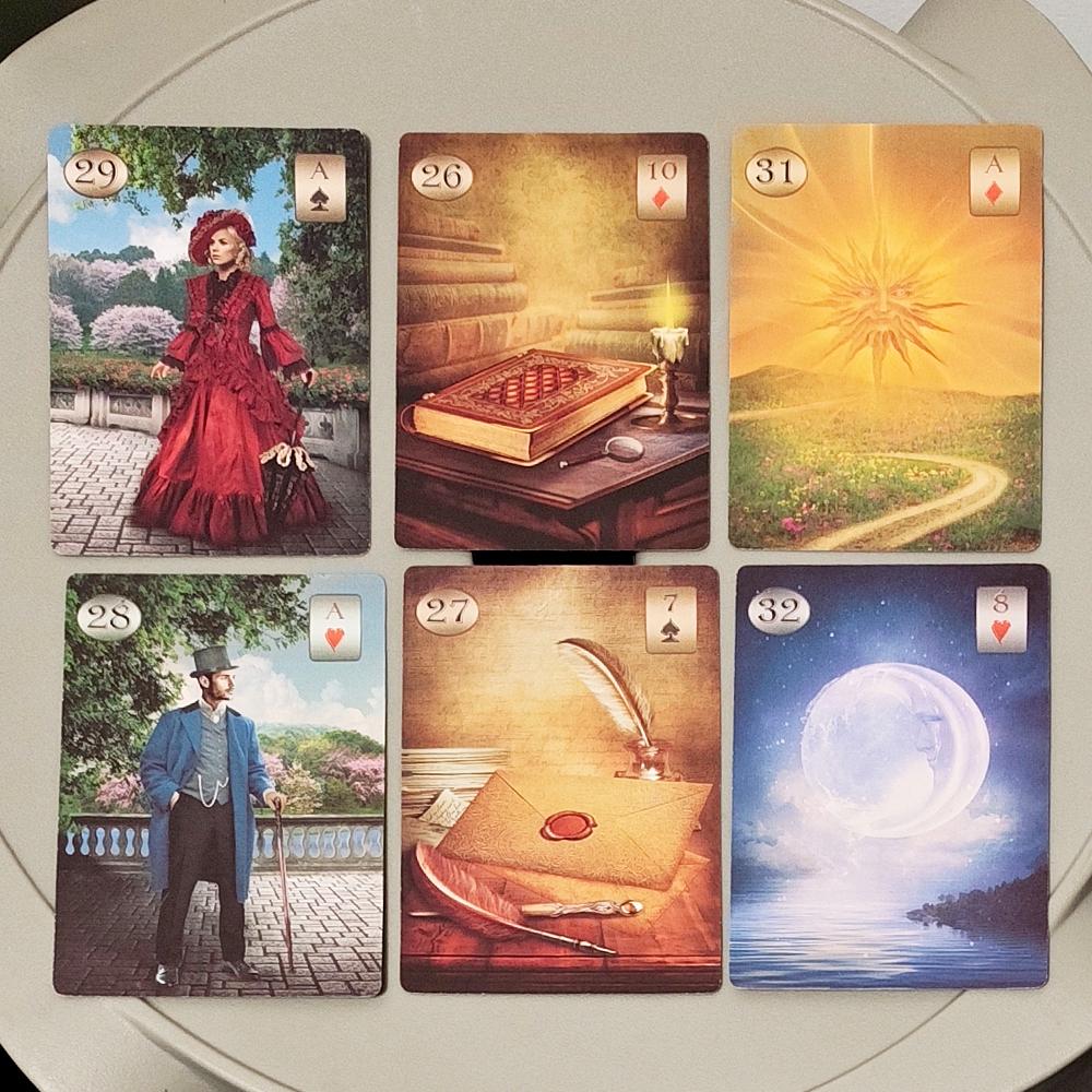 Thelema Lenormand Oracle Deck 36 Esoteric Divination Cards for Daily Guidance 9*6cm Double-embossed Cardstock