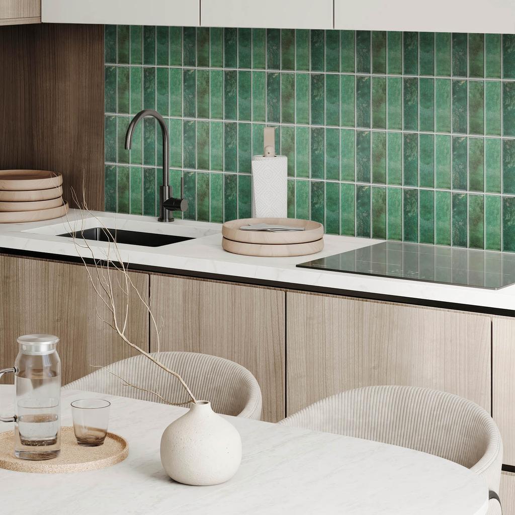 Vinyl Decoration With Print For Tool-Free Installation Vertical Tiles 9x30x30 cm