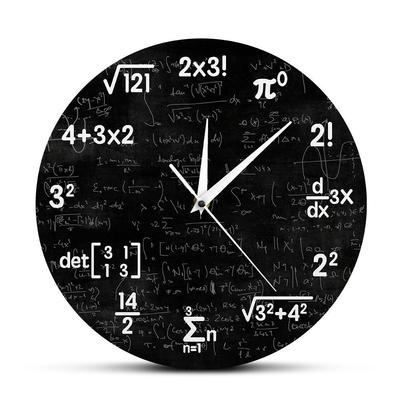 Mathe-Wanduhr, Mathematik-Uhr, Abschlussgeschenk, Geschenke für Kinder, Mathe-Formeln, Symbole, Wanduhr, Klassenzimmer-Dekoration für Lehrer