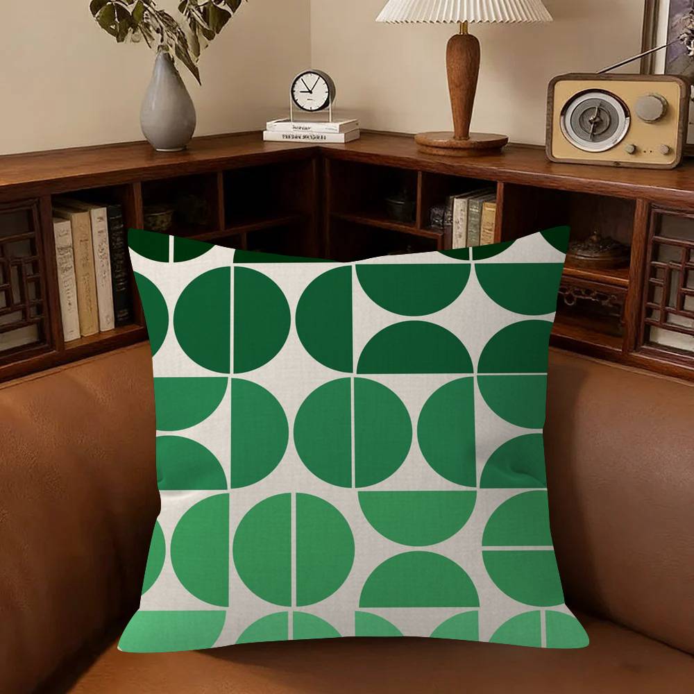 Abstract GREEN Bauhausstyle Cushion Cover Car Throw Pillow Case For Sofa Car Christmas Gift