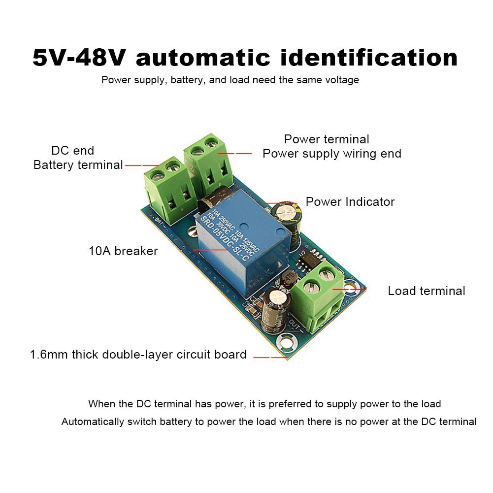 Power Failure Automatic Switching Standby Lithium Battery Module 5V 48V Universal YX850 Emergency Converter