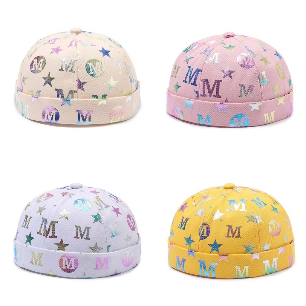 Printing Letter Graphics Bucket Hat Cotton Skullcap Breathable Fashion Gift Cap