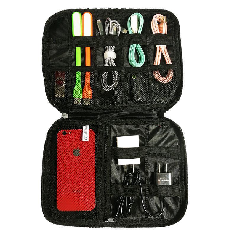 Portable Digital Storage Bag for Charging Cables and Earphones