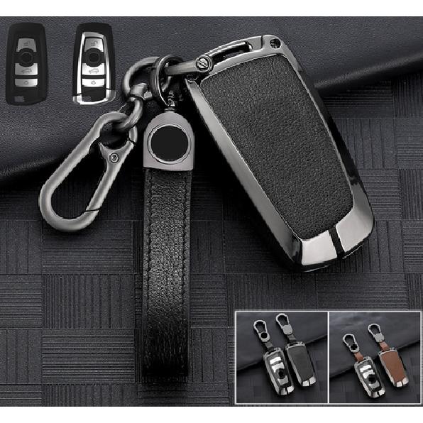 Zinc Alloy Leather Car Key Fob Case Cover For BMW 3 4 5 7 F20 F21 F30 F31 F25