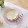PVC Simple Wind Woven Leather Placemat Home Hotel Western Food Mat Anti-oil and Anti-fouling Mat Heat Insulation Mat Anti-scalding Mat