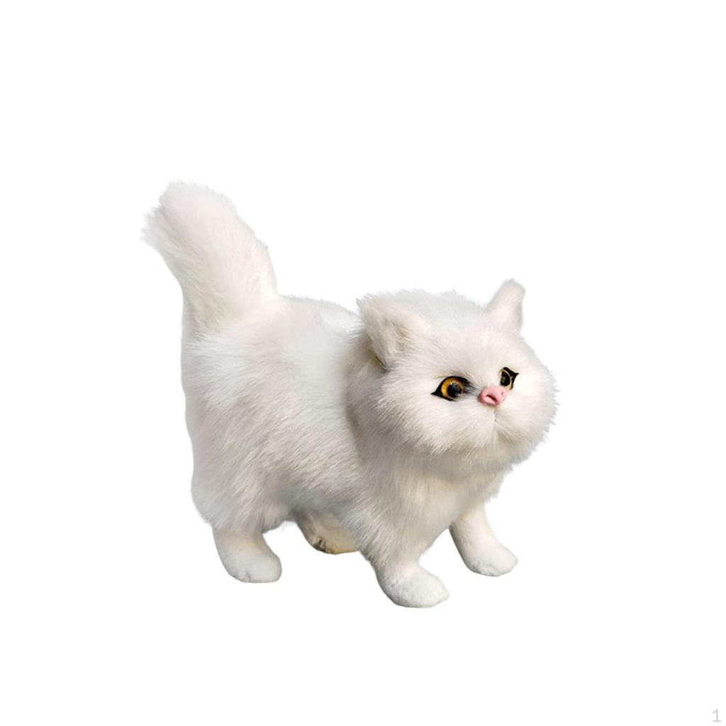 Cute Miniature Simulation Cat Figures Birthday Gift/ Collection Crafts Decoration Small Ornaments