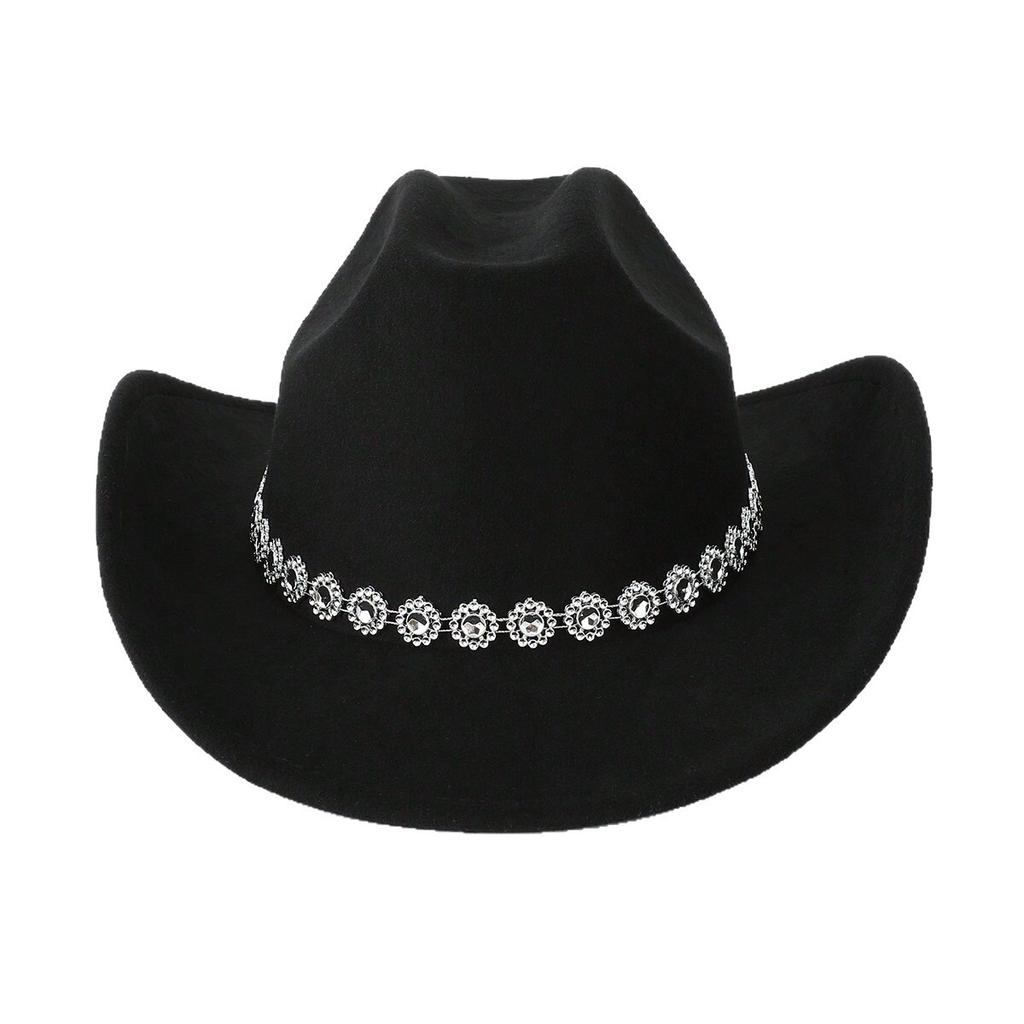 European and American popular small flower sequins women's western cowboy top hat outdoor jazz hat