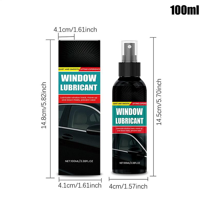 Car Window Track Lubricant Automotive Window Track Lube Spray Gentle Glass Maintenance Agent Lubricant With Long Lasting Effect