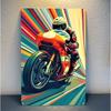 Vintage Motorcycle Metal Tin Sign Retro Wall Art Garage Decor