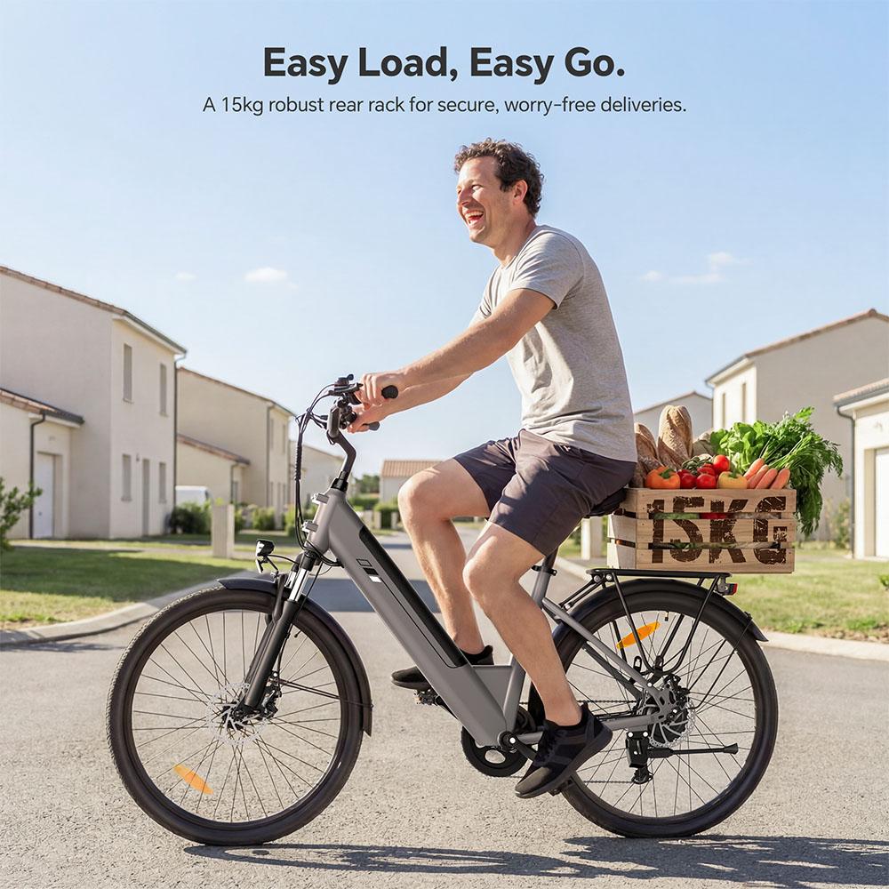 Touroll J2 ST Tiefeinstieg Elektrofahrrad – 45Nm Motor, 100km Reichweite, Komfort-Erster Stadtradfahrer