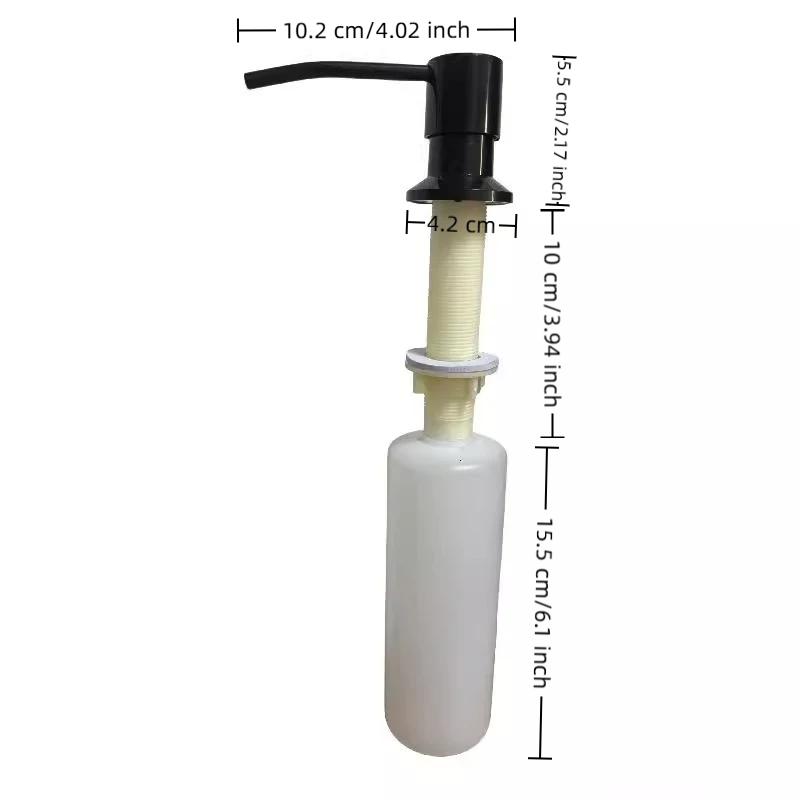 1Pcs Manually Pressing Soap Lotion Dispenser 350Ml Stainless Steel Sink Soap Dispenser Liquid Soap Bottle Kitchen Accessories