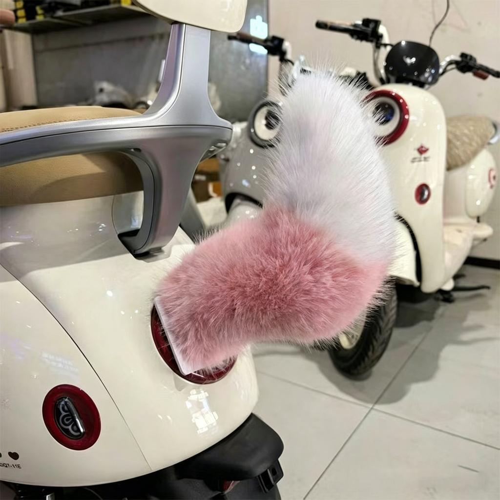 Car Wagging Tail Sound Activated & Remote Control, Electric Moving Fluffy Fox Tail, Auto Decoration Plush Tail for Car