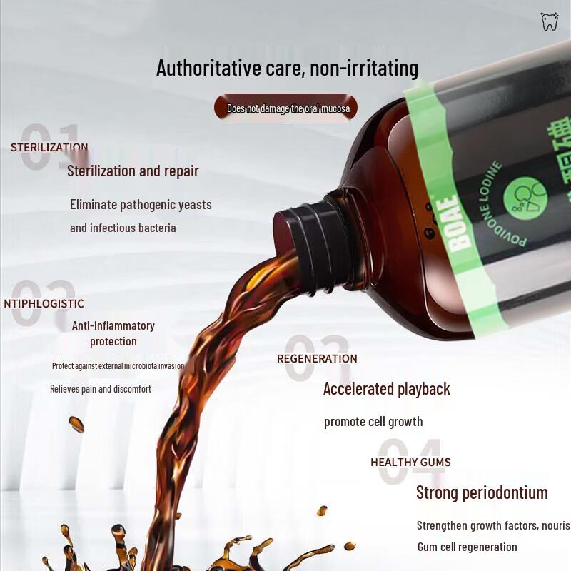 BOAE Povidone-Iodine Mint Mouthwash