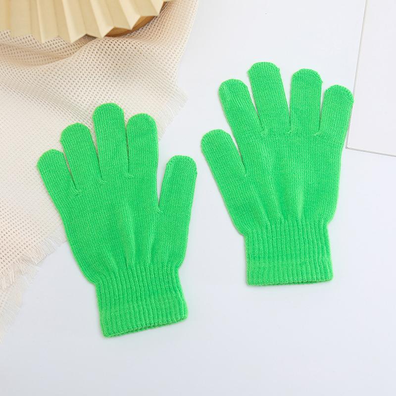 Winter Candy Color All-Match Warm Touch Screen Five-Finger Knitted Gloves Unisex
