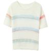 Sancai 2025 Fall Women's Striped Short-Sleeve Knit Sweater