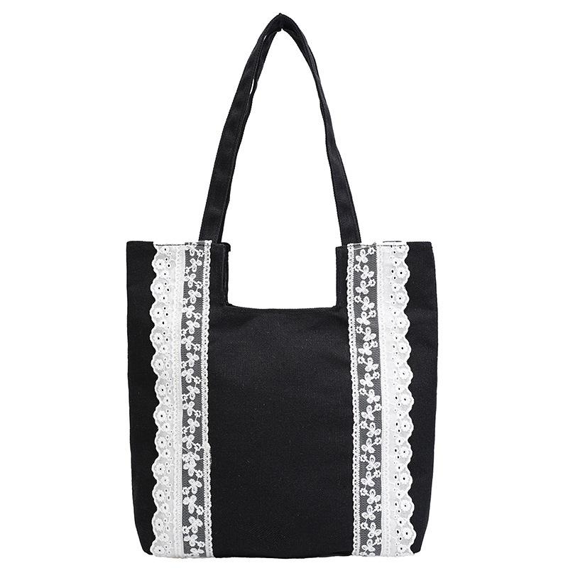 Simple and Large-capacity Pleated Bag One-shoulder Stylish and Fashionable Tote Commuter Lace-trimmed Bag