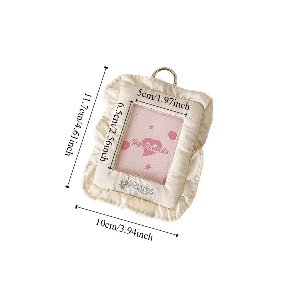 Soft Pillow Korean Photocard Holder with Keychain Photo Storage Pendant  School Stationery