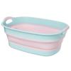 Isetou Soft Tub Wide Pet W X D X Made In with Drain Laundry Outdoor Large Compact Pet Baby Water Bath, Pink, 23L, 60.0cm 40.0cm 10.0-24.6cm H, Japan,