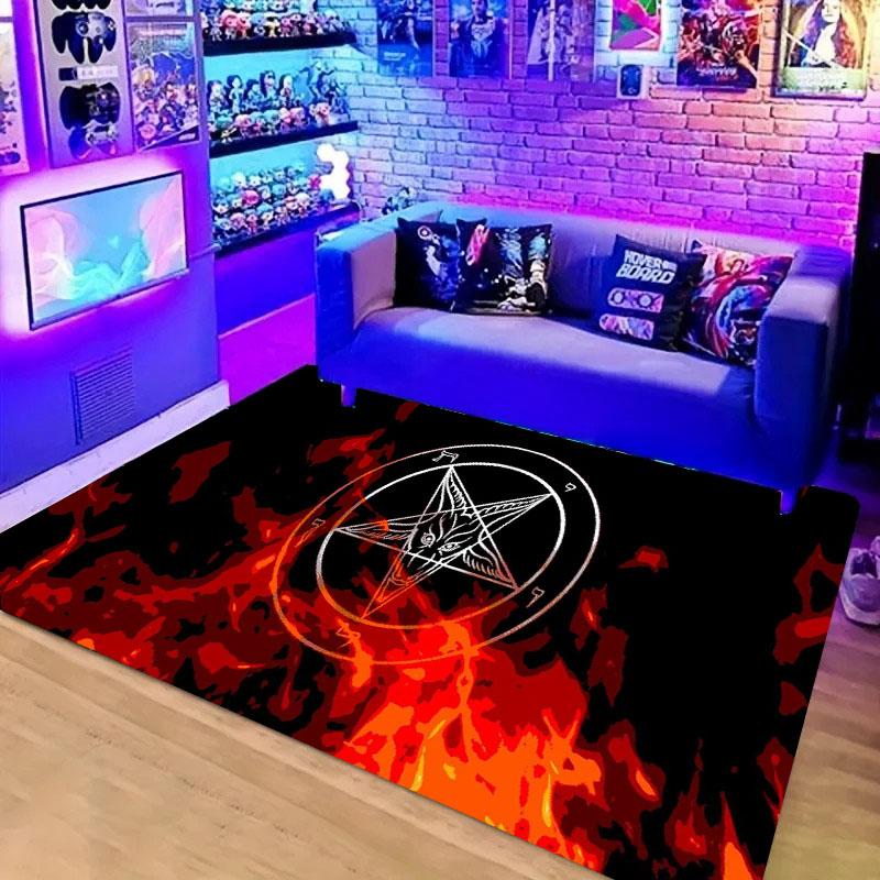 Alfombras HD para Área de Hogar para Gamers con Diseño de Mando de Juego, Alfombras de Piso Antideslizantes para Niños, Alfombra para Decoración Sala de Estar, Dormitorio, Salas de Juego, Cocina