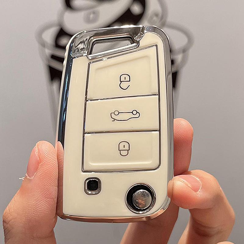 TPU Car Key Case Cover for VW Polo Golf 7 Tiguan for Skoda Octavia Kodiaq Karoq for SEAT Ateca Leon Ibiza 2016 2017 2018 2019