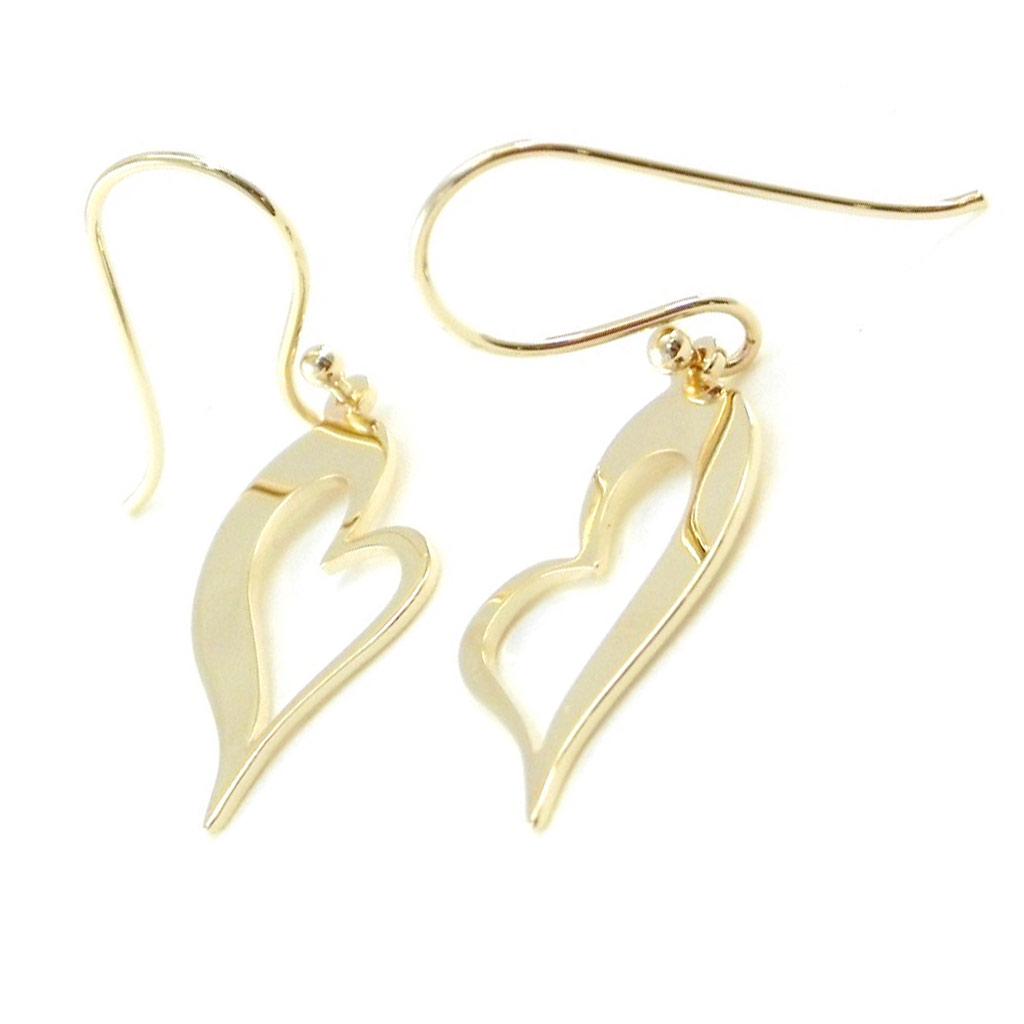 Les Trésors De Lily [F6452] - Gold Plated 'Love' Earrings Golden - 26x13 Mm